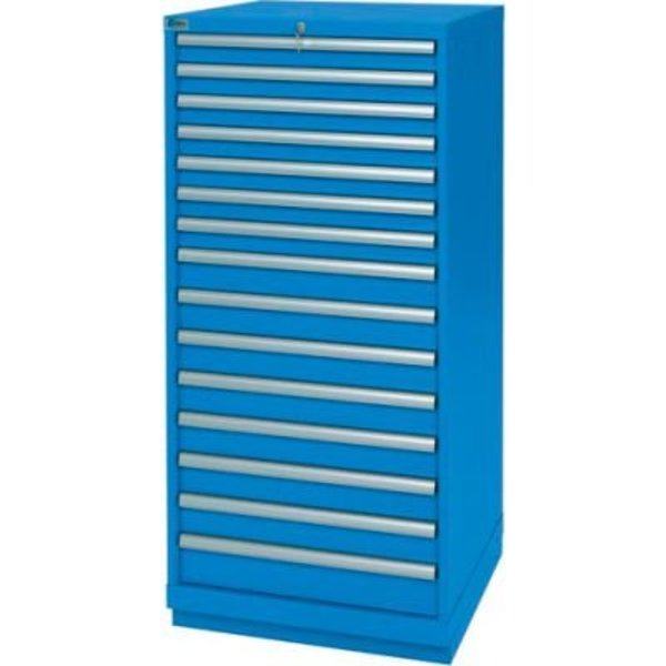 Lista International ListaÂ 15 Drawer Standard Width Cabinet - Bright Blue, Individual Lock XSSC1350-1502BBRG